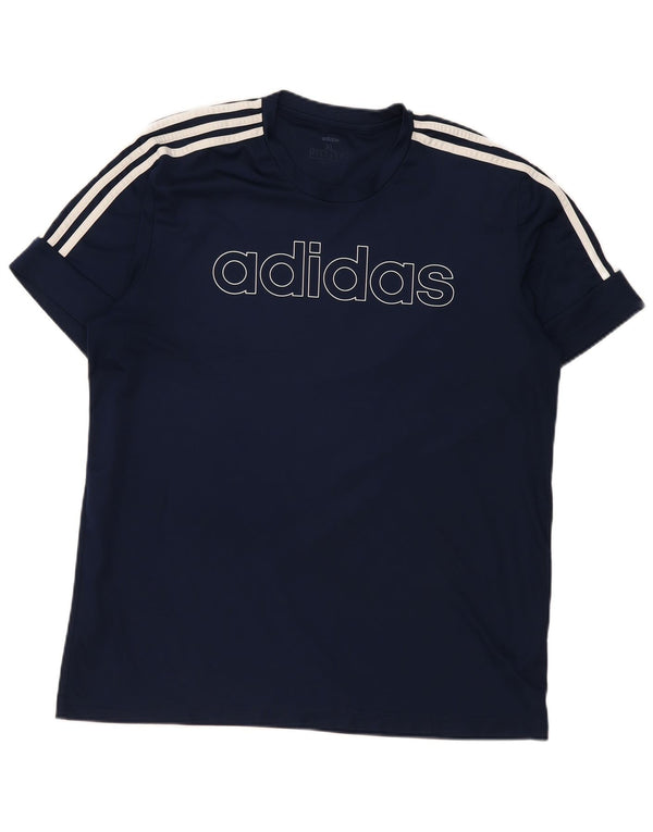 Ανδρικό T-Shirt Adidas Slim Fit Top XL Navy Blue Polyester