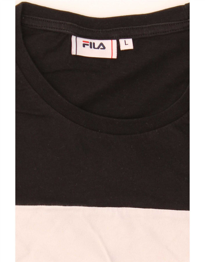Ανδρικό γραφικό μπλουζάκι Fila Top μεγάλο πολύχρωμο μπλοκ χρώματος