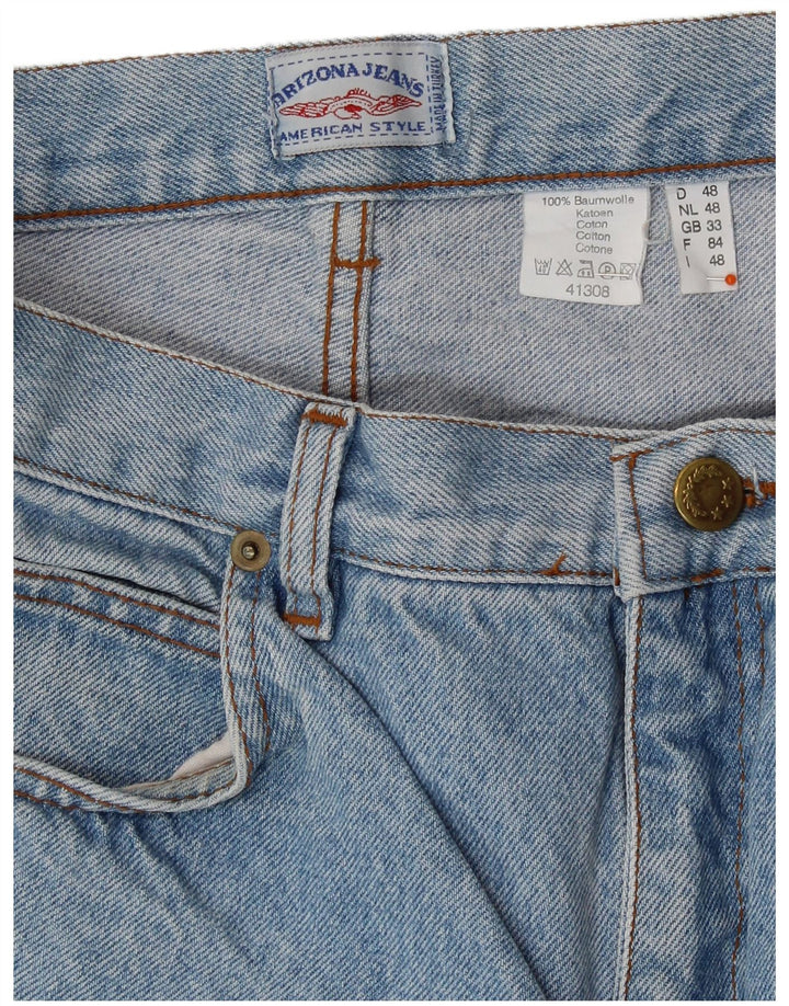 Γυναικείο ψηλόμεσο τζιν σορτς ARIZONA W33 μεγάλο μπλε βαμβακερό