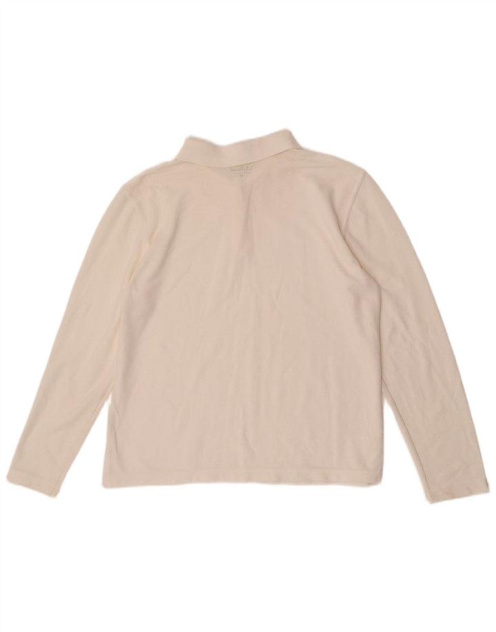 Γυναικείο μακρυμάνικο μπλουζάκι πόλο L.L.Bean UK 14 Medium White