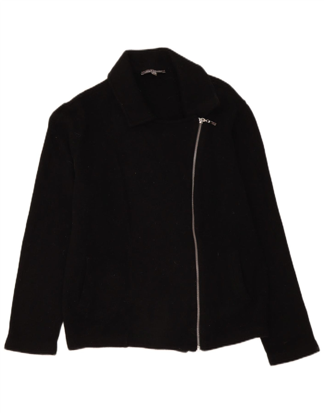 Laura Ashley Γυναικείο μπουφάν σακάκι με φερμουάρ UK 18 XL Black Lambswool