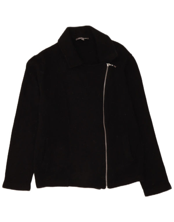 Laura Ashley Γυναικείο μπουφάν σακάκι με φερμουάρ UK 18 XL Black Lambswool