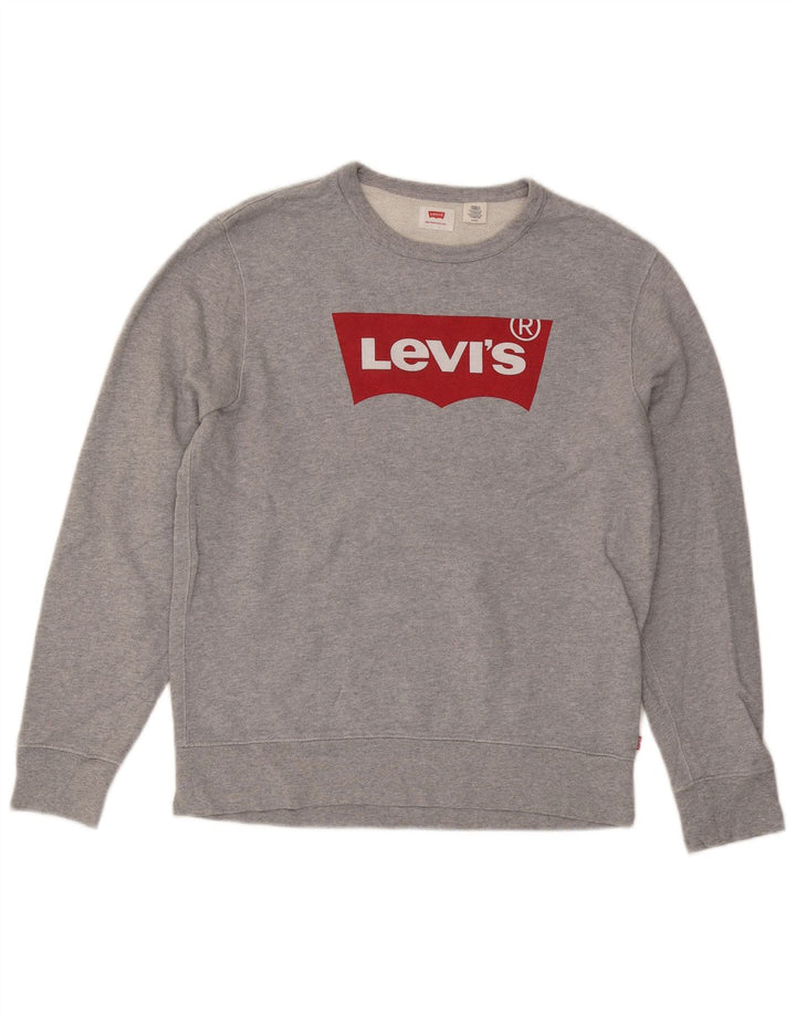 Ανδρικό γραφικό φούτερ Levi's Μικρό γκρι βαμβακερό