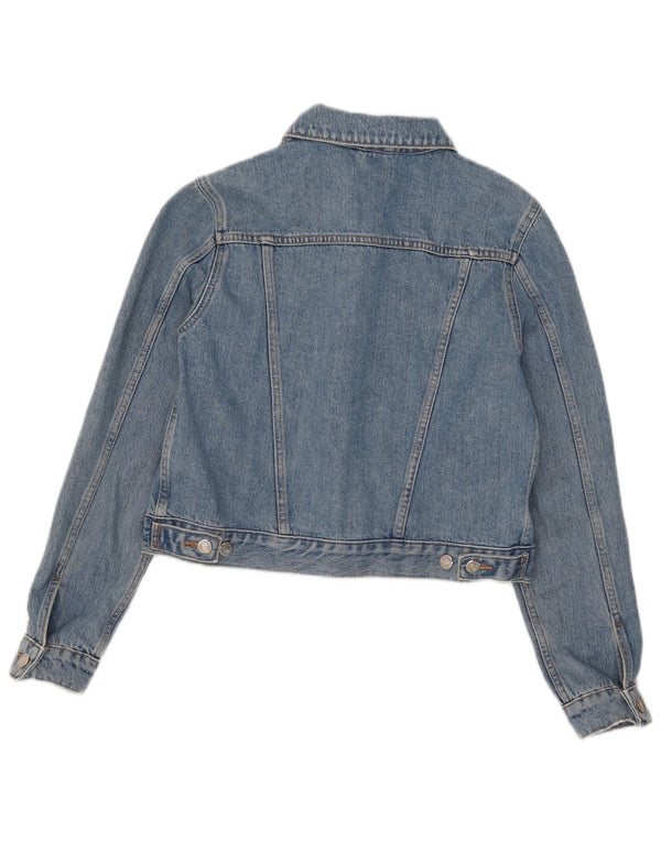 Topshop Γυναικείο Τζιν Μπουφάν UK 10 Small Blue Cotton