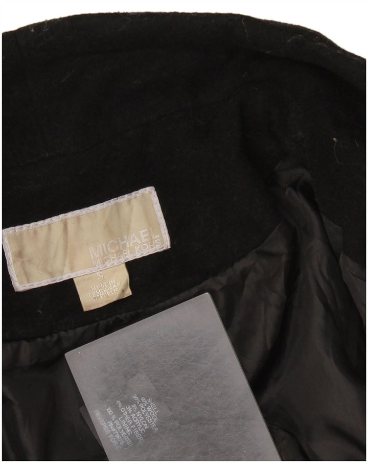 MICHAEL KORS Γυναικείο Oversized Πανωφόρι UK 10 Small Black Wool