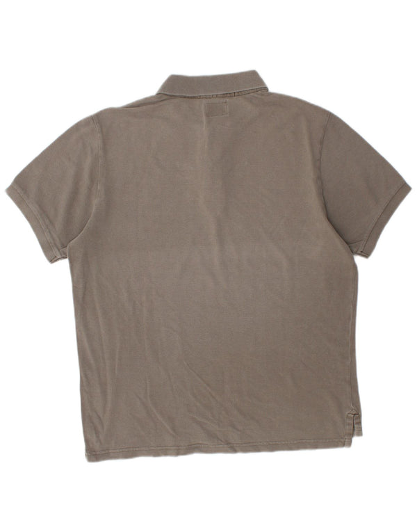 Champion Mens Heritage Fit Polo Shirt Large Brown Cotton