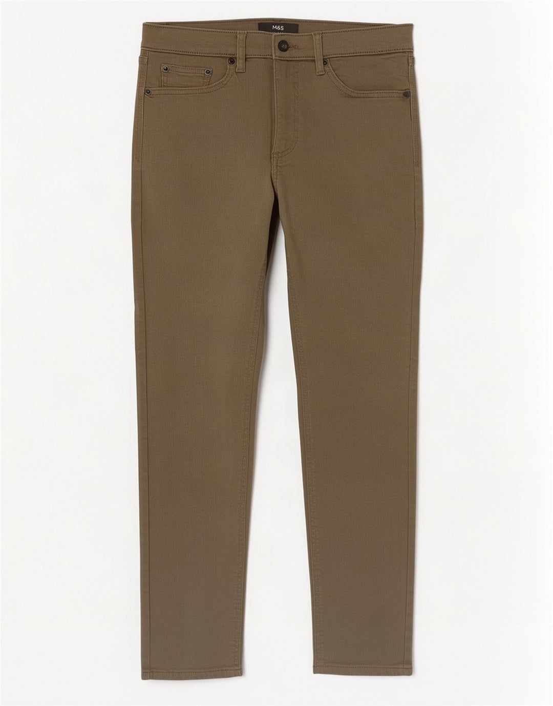 Marks & Spencer Ανδρικό Slim Jeans W30 L29 Χακί βαμβακερό