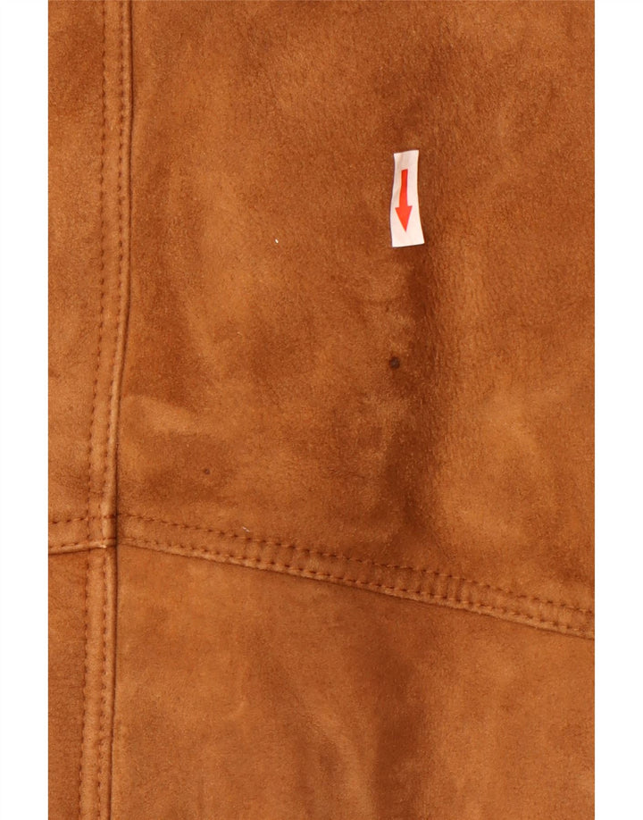 Vintage Ανδρικό Shearling Jacket UK 40 Large Brown