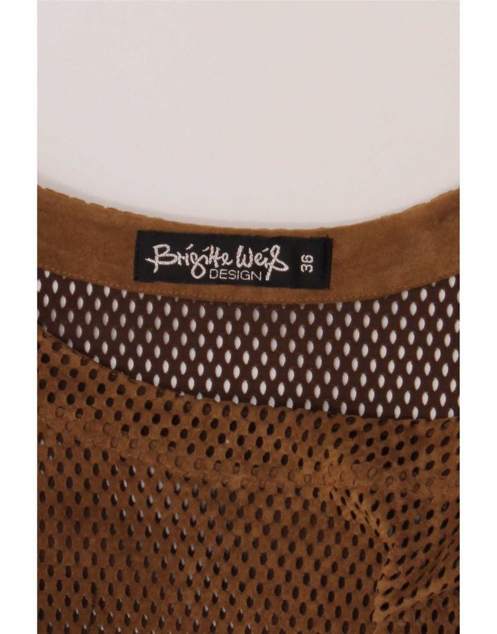 Vintage γυναικείο αμάνικο See Through Top IT 36 XS Brown
