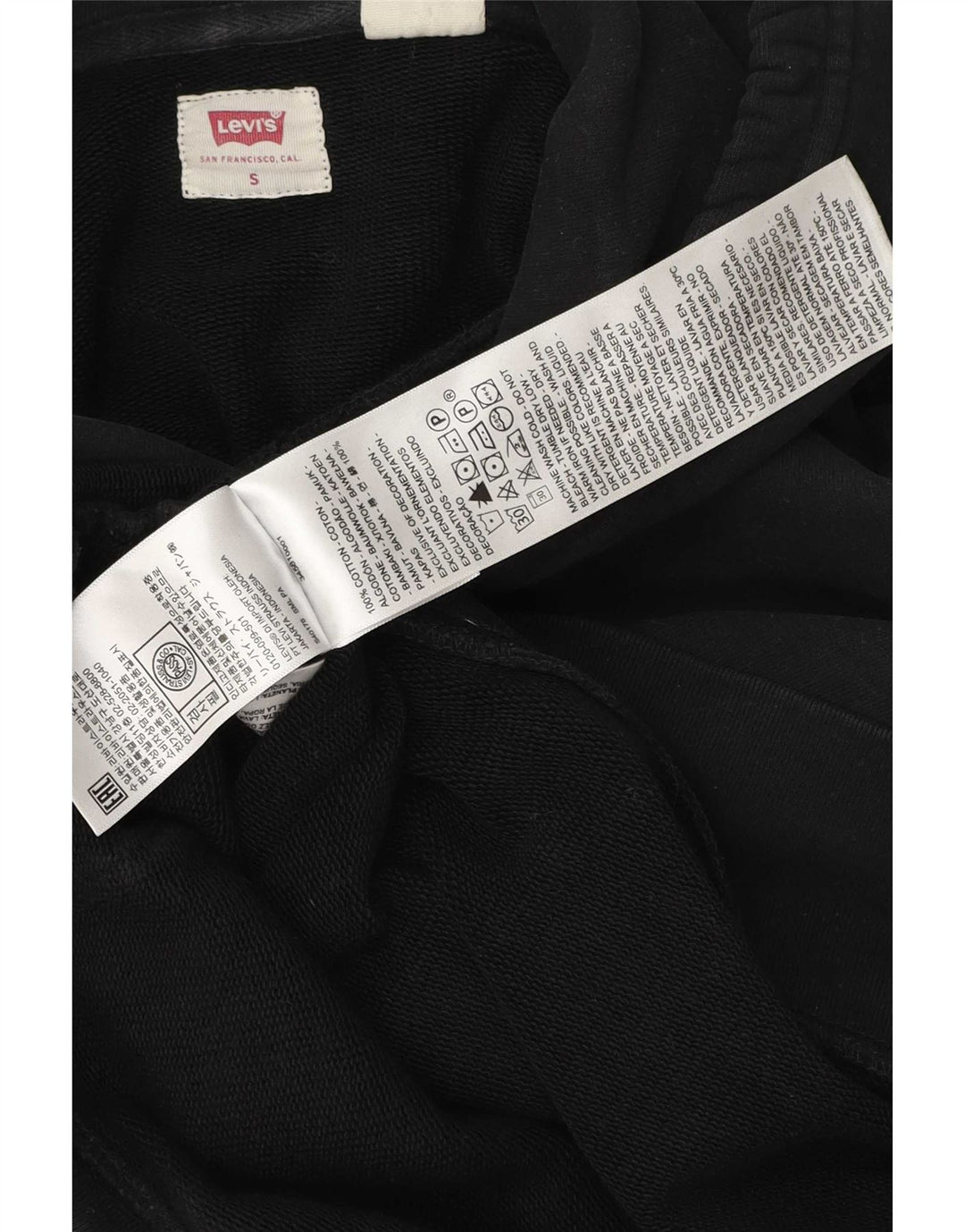 Ανδρικό μπλουζάκι με κουκούλα Levi's Μικρό μαύρο βαμβακερό