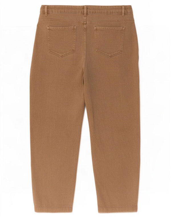 Marks & Spencer Womens Per Una Loose Jeans UK 14 Large W33 L27 Beige Cotton