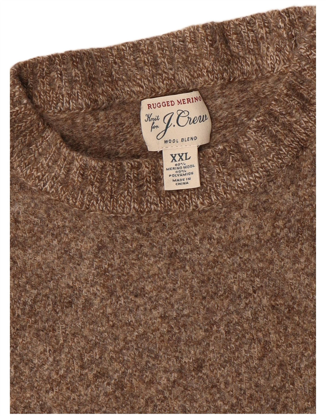 J. CREW Γυναικείο Crop Boat Neck Jumper πουλόβερ UK 20 2XL Brown Flecked