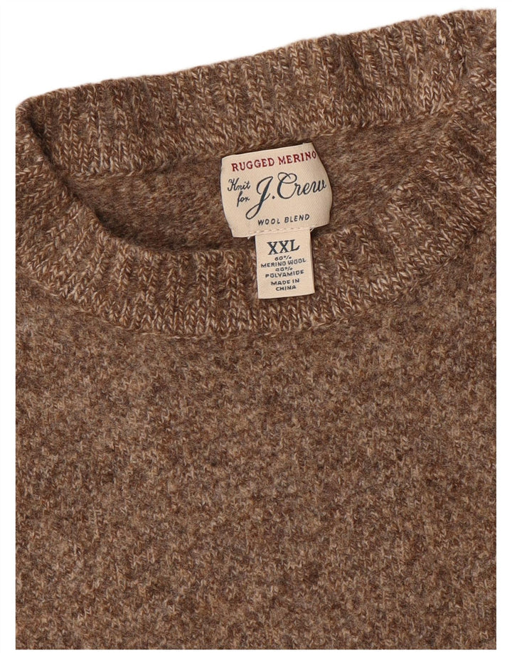 J. CREW Γυναικείο Crop Boat Neck Jumper πουλόβερ UK 20 2XL Brown Flecked