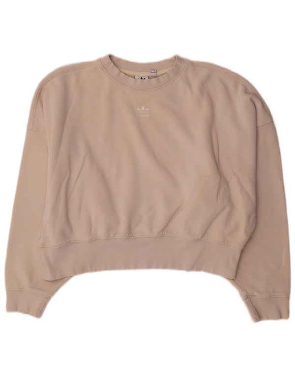 Γυναικεία φούτερ Adidas Crop Oversized Jumper UK 10 Small Beige Cotton