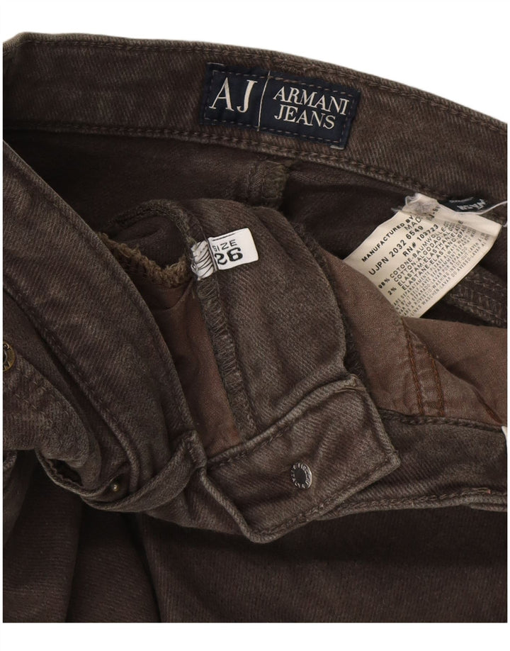 ARMANI Γυναικείο τζιν ίσιο W26 L29 Χακί βαμβακερό
