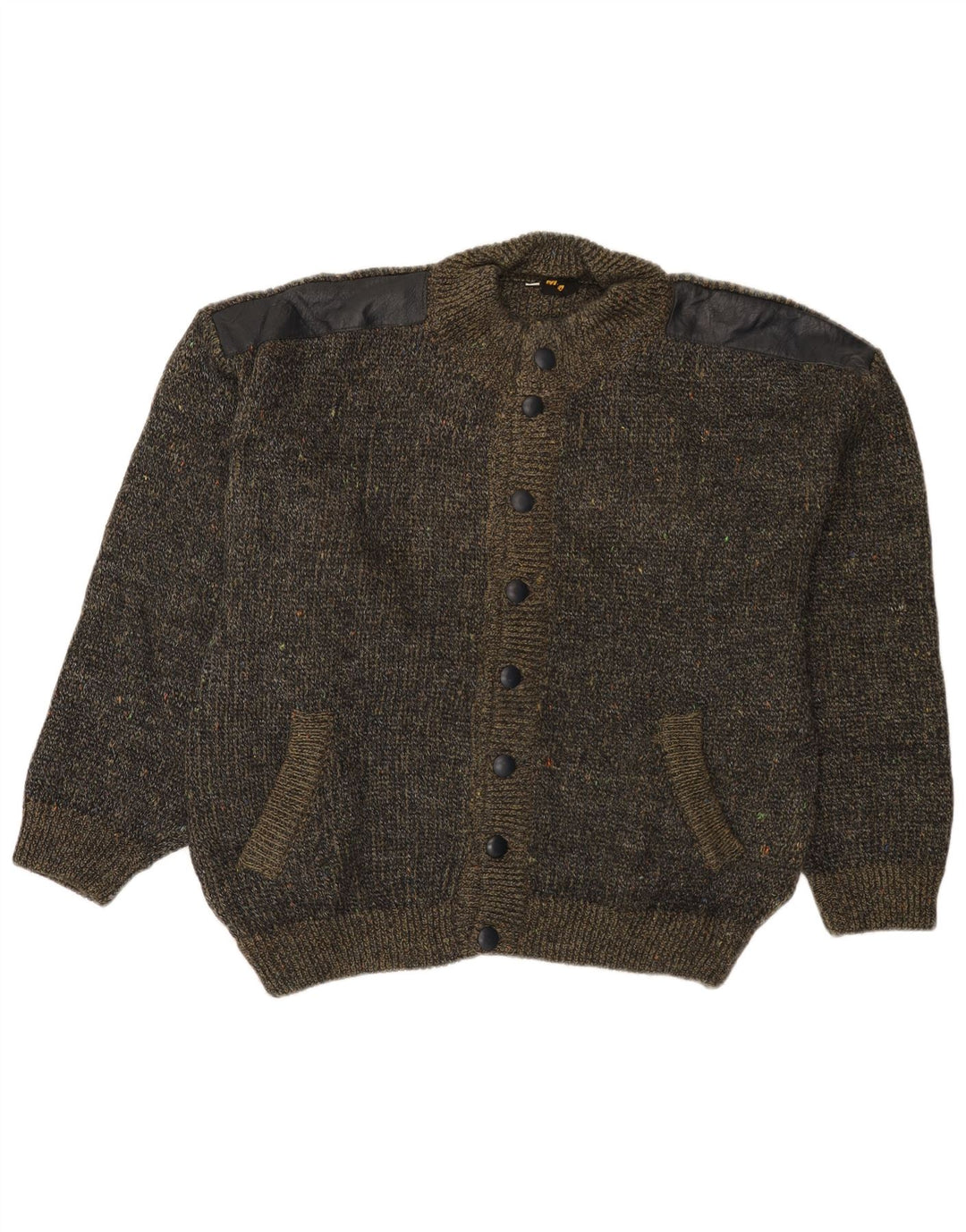 Ανδρικό πουλόβερ VINTAGE Loose Fit Cardigan IT 50 Medium Khaki Flecked