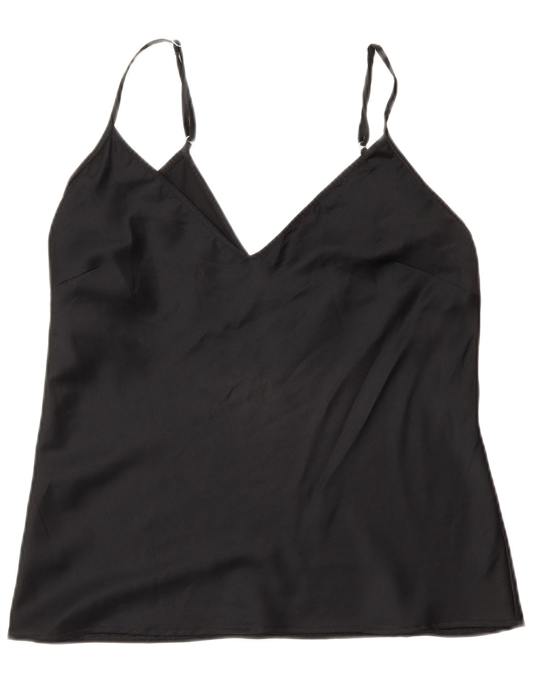 Zara Γυναικείο Cami Top UK 12 Medium Black Polyester