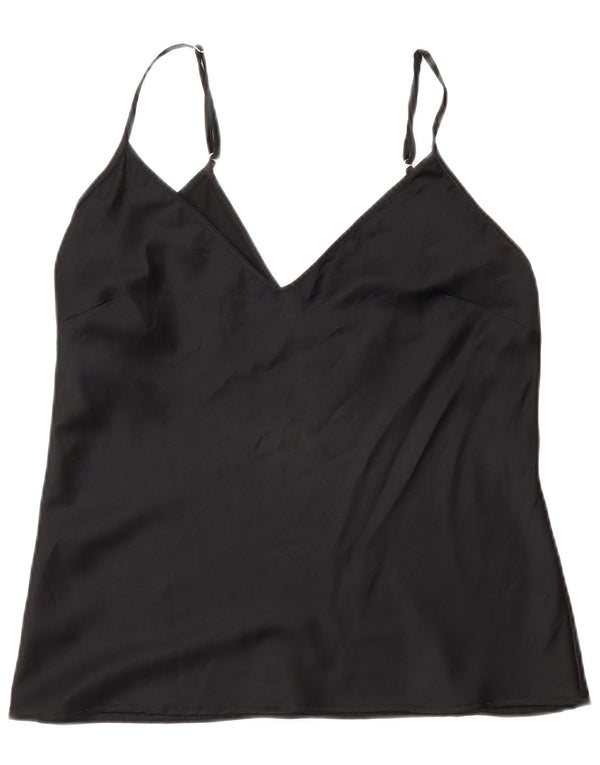 Zara Γυναικείο Cami Top UK 12 Medium Black Polyester