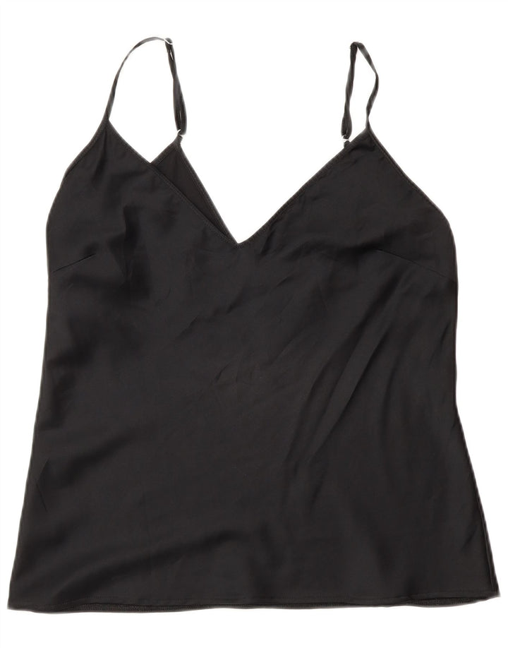 Zara Γυναικείο Cami Top UK 12 Medium Black Polyester