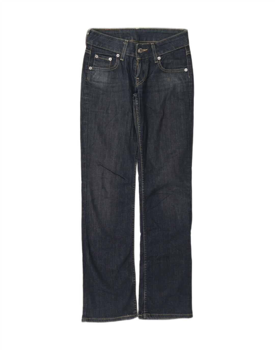 Γυναικείο τζιν Levi's Straight W26 L32 Navy Blue Cotton