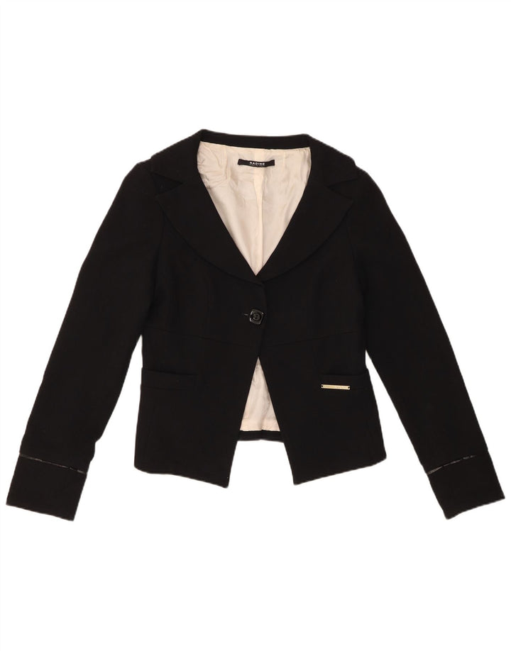 NADINE Γυναικείο Μπουφάν Blazer Crop 1 Button IT 42 Medium Black Polyester