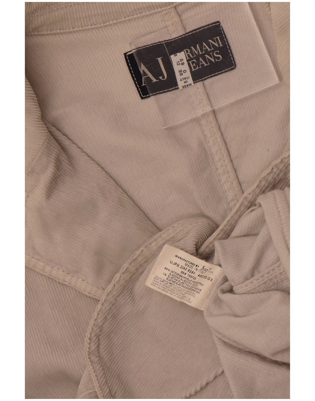 Armani Jeans Γυναικείο μπουφάν με 3 κουμπιά κοτλέ Blazer UK 12 Medium Grey
