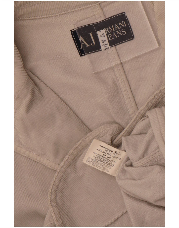 Armani Jeans Γυναικείο μπουφάν με 3 κουμπιά κοτλέ Blazer UK 12 Medium Grey