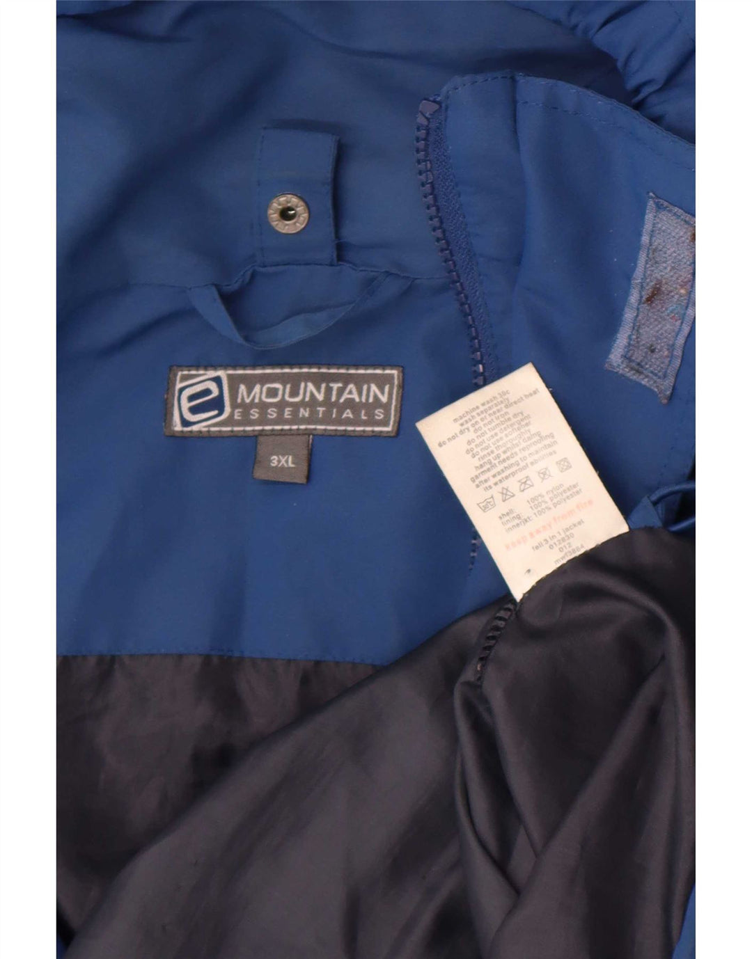 Mountain Essentials Ανδρικό μπουφάν βροχής με κουκούλα UK 46 3XL μπλε νάιλον