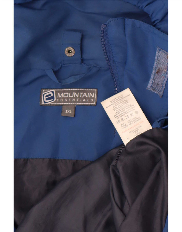 Mountain Essentials Ανδρικό μπουφάν βροχής με κουκούλα UK 46 3XL μπλε νάιλον