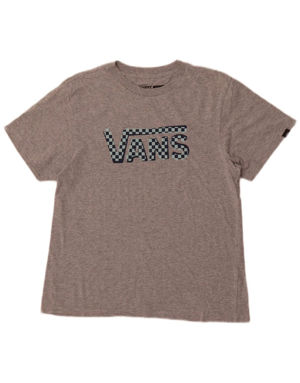 Vans Boys Graphic T-Shirt Top 12-13 ετών Μεγάλο βαμβακερό γκρι φλιτζάνι