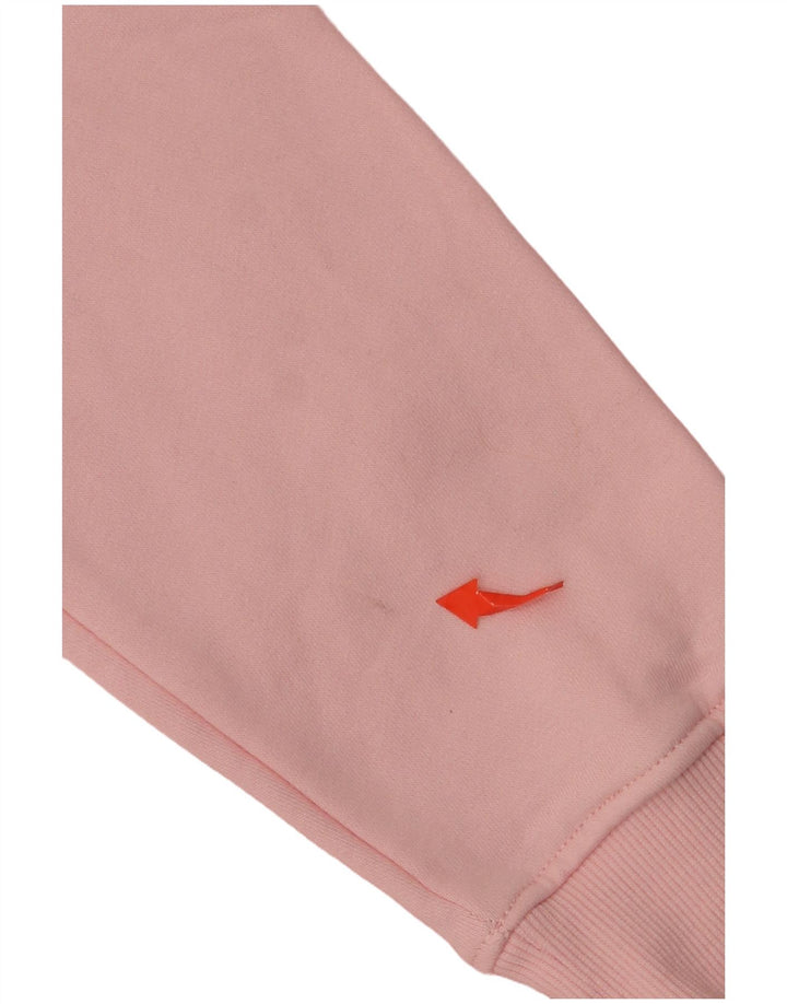 ELLESSE Γυναικείο Hoodie Jumper UK 12 Medium Pink Βαμβακερό