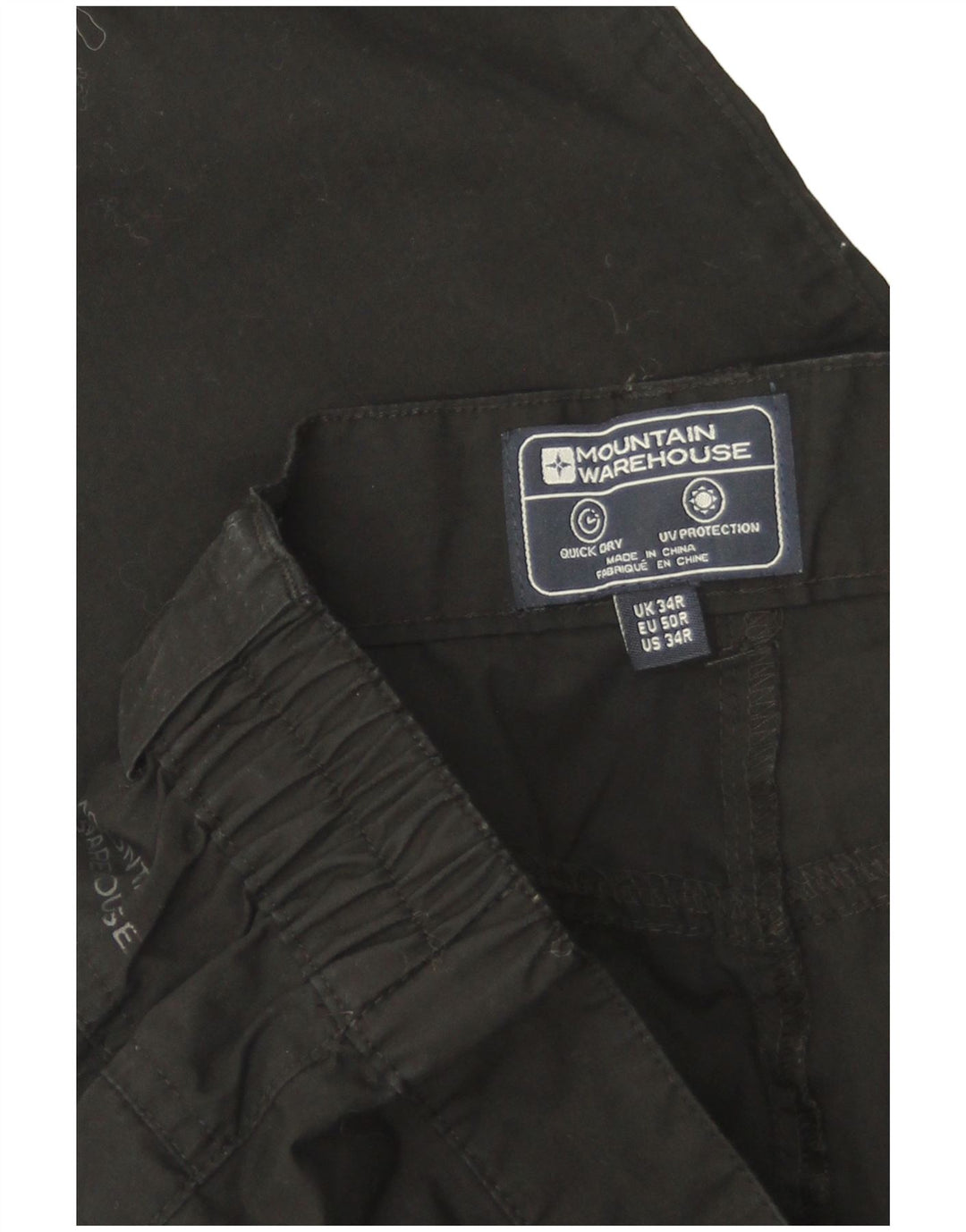 Mountain Warehouse Ανδρικό ίσιο παντελόνι Cargo W34 L31 Μαύρο πολυεστέρα