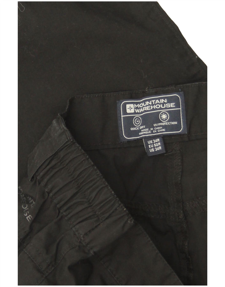 Mountain Warehouse Ανδρικό ίσιο παντελόνι Cargo W34 L31 Μαύρο πολυεστέρα