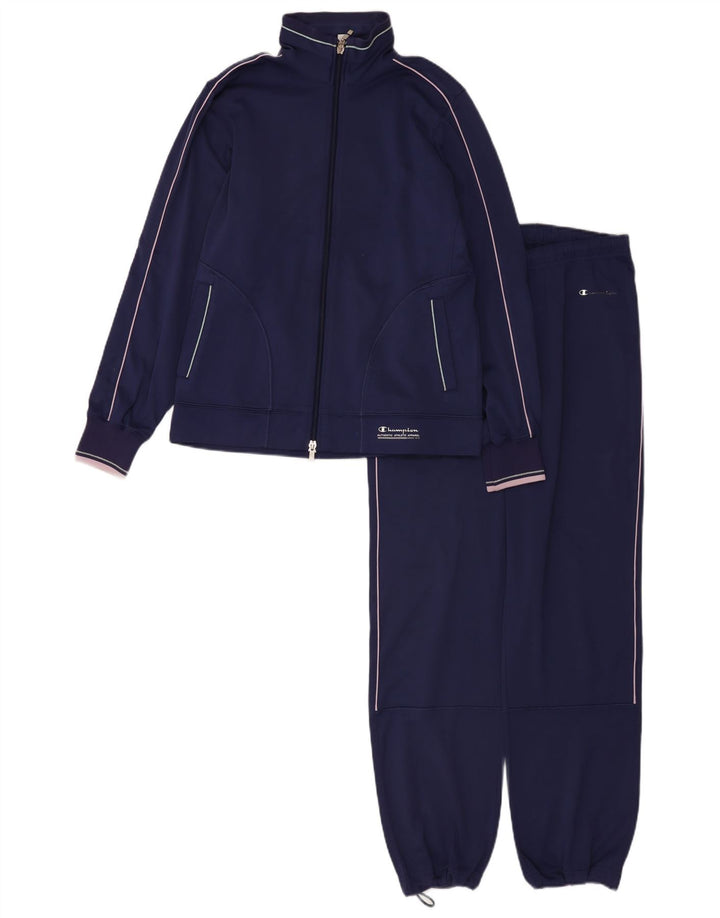 Champion Γυναικεία Loose Fit Full φόρμα UK 10 Small Navy Blue Polyester