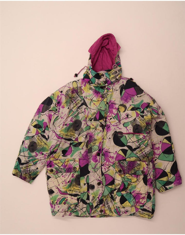 Gil Bret γυναικείο μπουφάν με κουκούλα UK 16 μεγάλο πολύχρωμο πολυαμίδιο