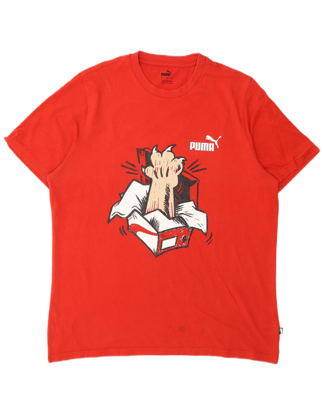 Ανδρικό γραφικό T-Shirt Puma Top μεγάλο κόκκινο βαμβακερό