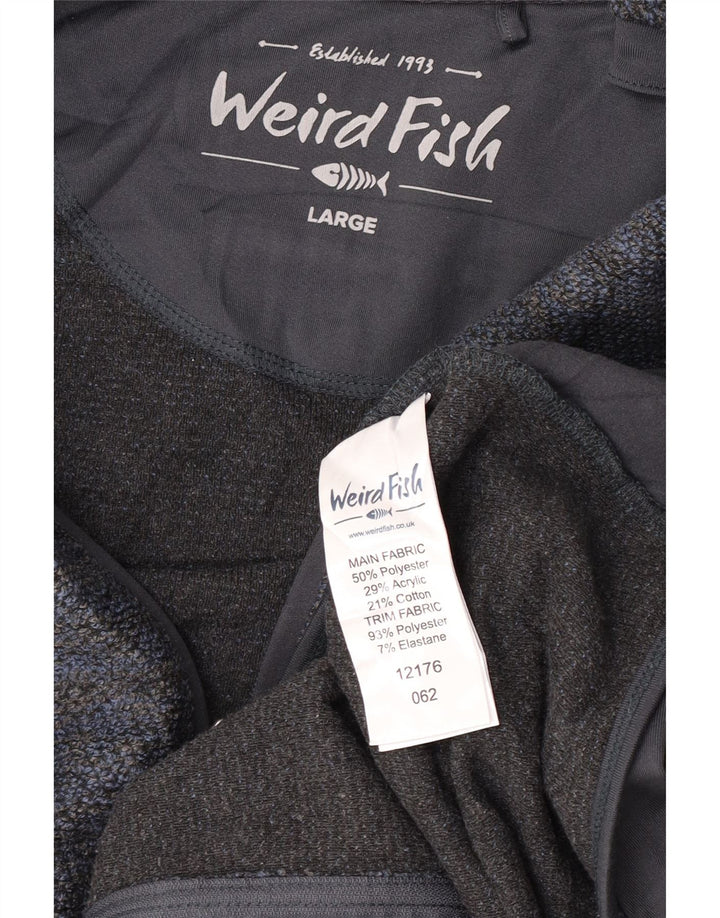 Ανδρική αθλητική φόρμα Weird Fish Top Jacket Large Blue Colourblock Polyester