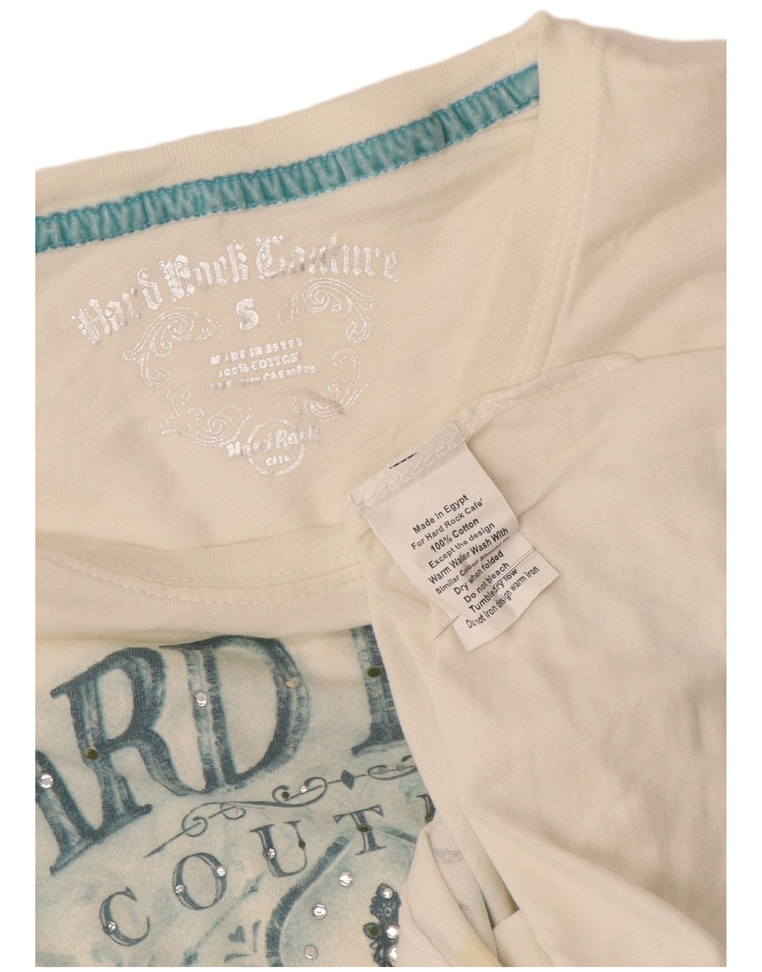 Hard Rock Cafe Γυναικείο T-Shirt γραφικών Mallorca Top 10 Small Off White