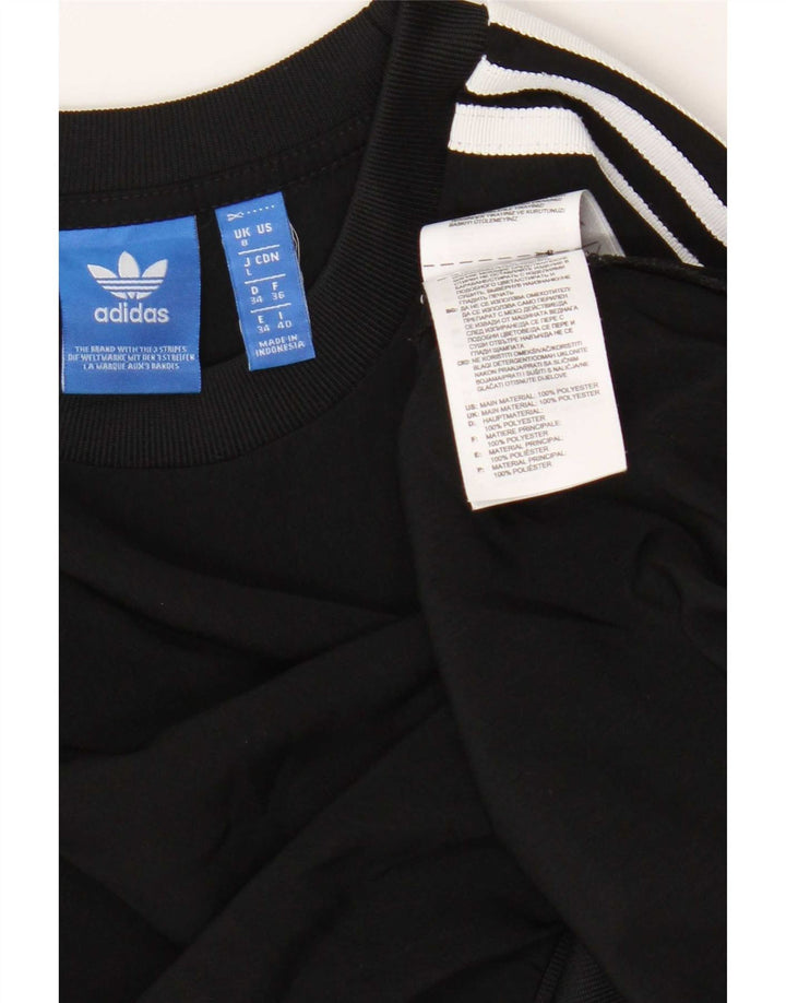 Γυναικεία φούτερ Adidas Crop Oversized Jumper UK 8 Small Black Polyester