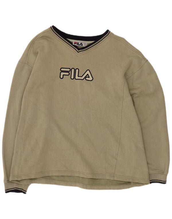 Ανδρικό φούτερ Fila Graphic Regular Fit Jumper XL Khaki Cotton