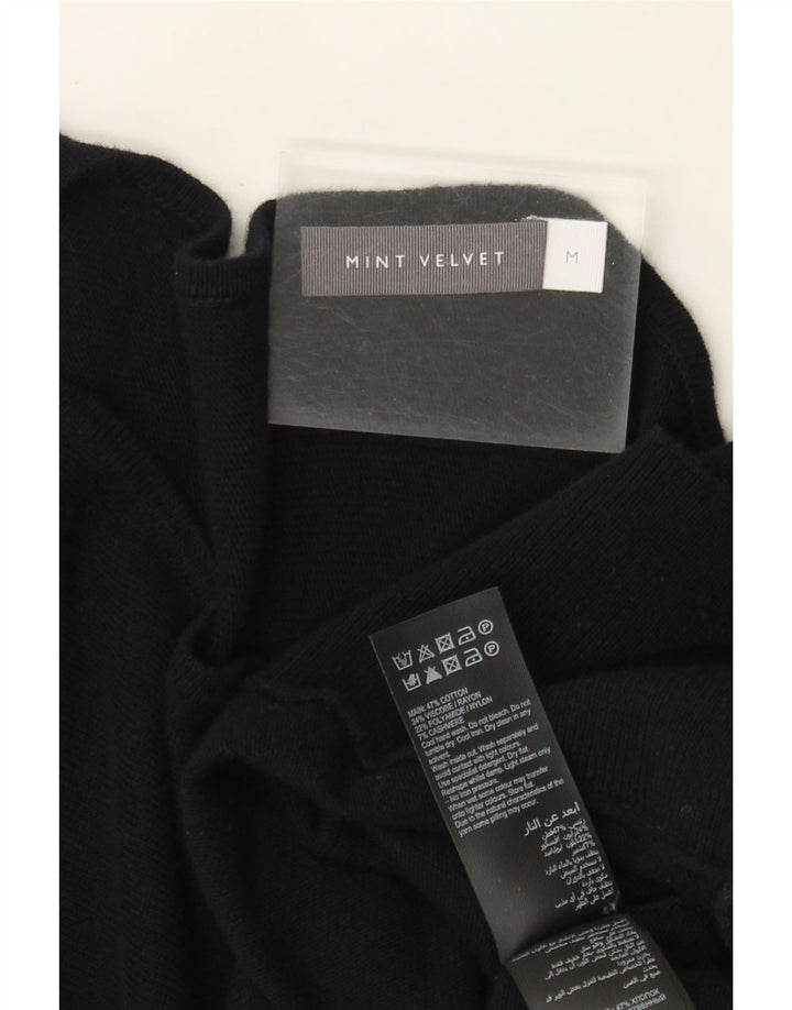 MINT VELVET Γυναικείο πουλόβερ υπερμεγέθη σκακιέρα με λαιμόκοψη UK 14 Μεσαίο μαύρο