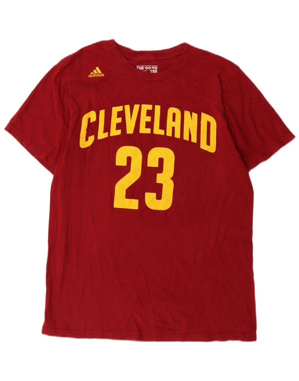 Adidas Ανδρικό γραφικό μπλουζάκι Cleveland Top μεσαίο κόκκινο βαμβακερό