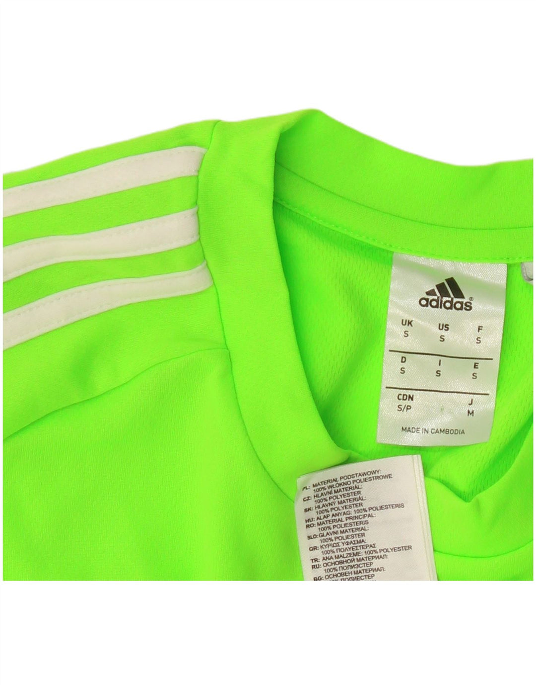 Adidas Ανδρικό T-Shirt Climalite Top Small Green Colourblock Πολυεστέρας