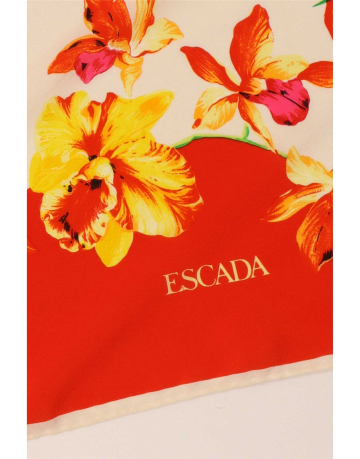 Γυναικείο τετράγωνο κασκόλ Escada One Size Red Floral