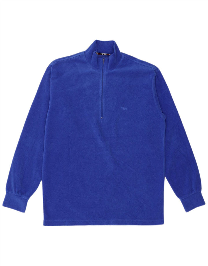 Fila Ανδρικό φερμουάρ Fleece Jumper IT 48 Medium Blue Polyester