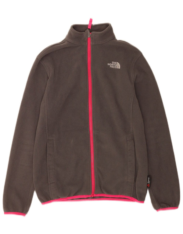 The North Face Girls Fleece Jacket 12-13 Years Large Grey Polyester
