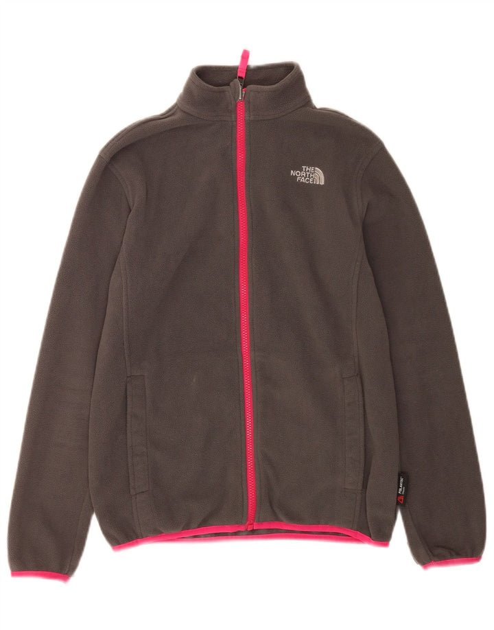 The North Face Girls Fleece Jacket 12-13 Years Large Grey Polyester
