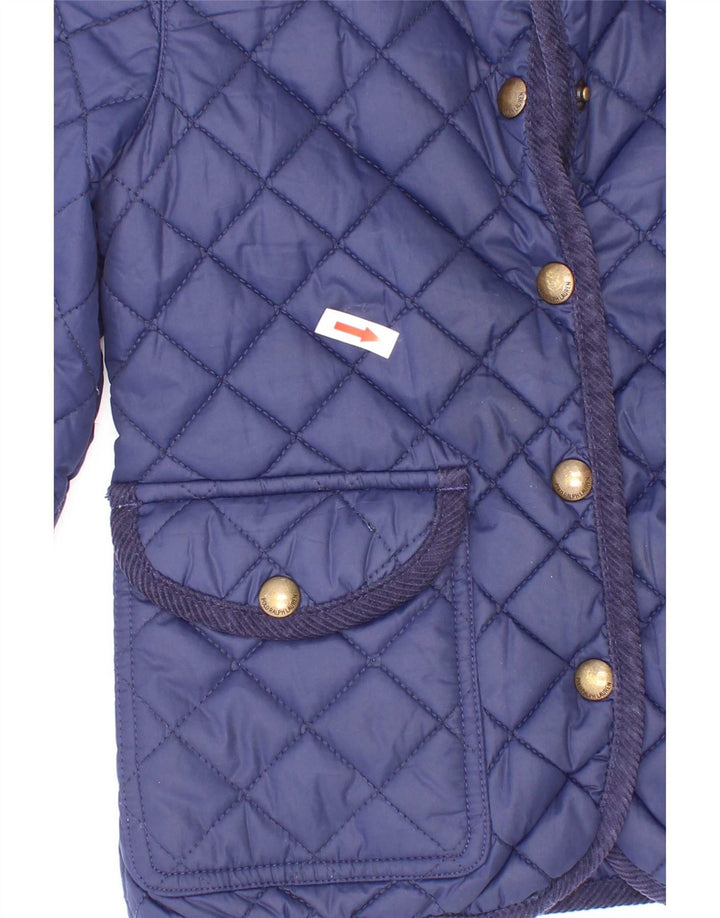 Polo Ralph Lauren Girls Quilted Jacket 5-6 Years Navy Blue Polyester