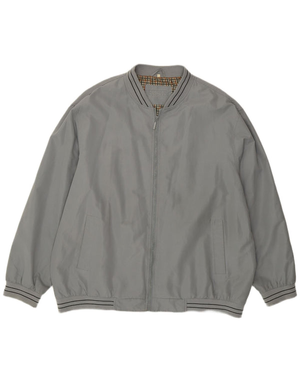 CARABOU Ανδρικό Bomber Jacket UK 46 3XL Γκρι Πολυεστέρας