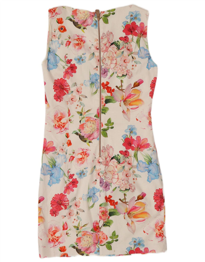 Frankie Morello Γυναικείο Αμάνικο Φόρεμα IT 42 Λευκό φλοράλ